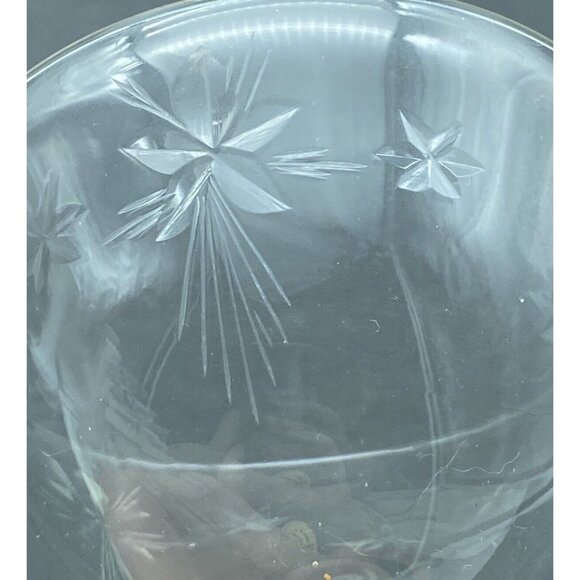 VTG Susquehanna Champagne Glass Hand Cut 6 Point Star Crystal Atomic Replacement - Picture 8 of 9